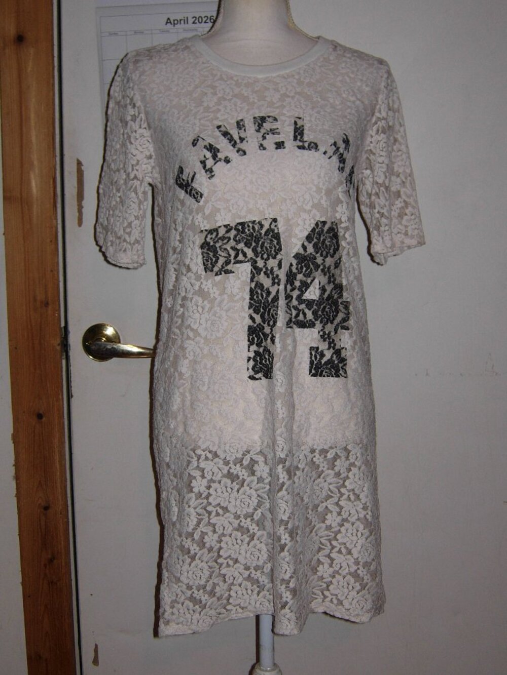 MISS Z White Lace T-Shirt Dress